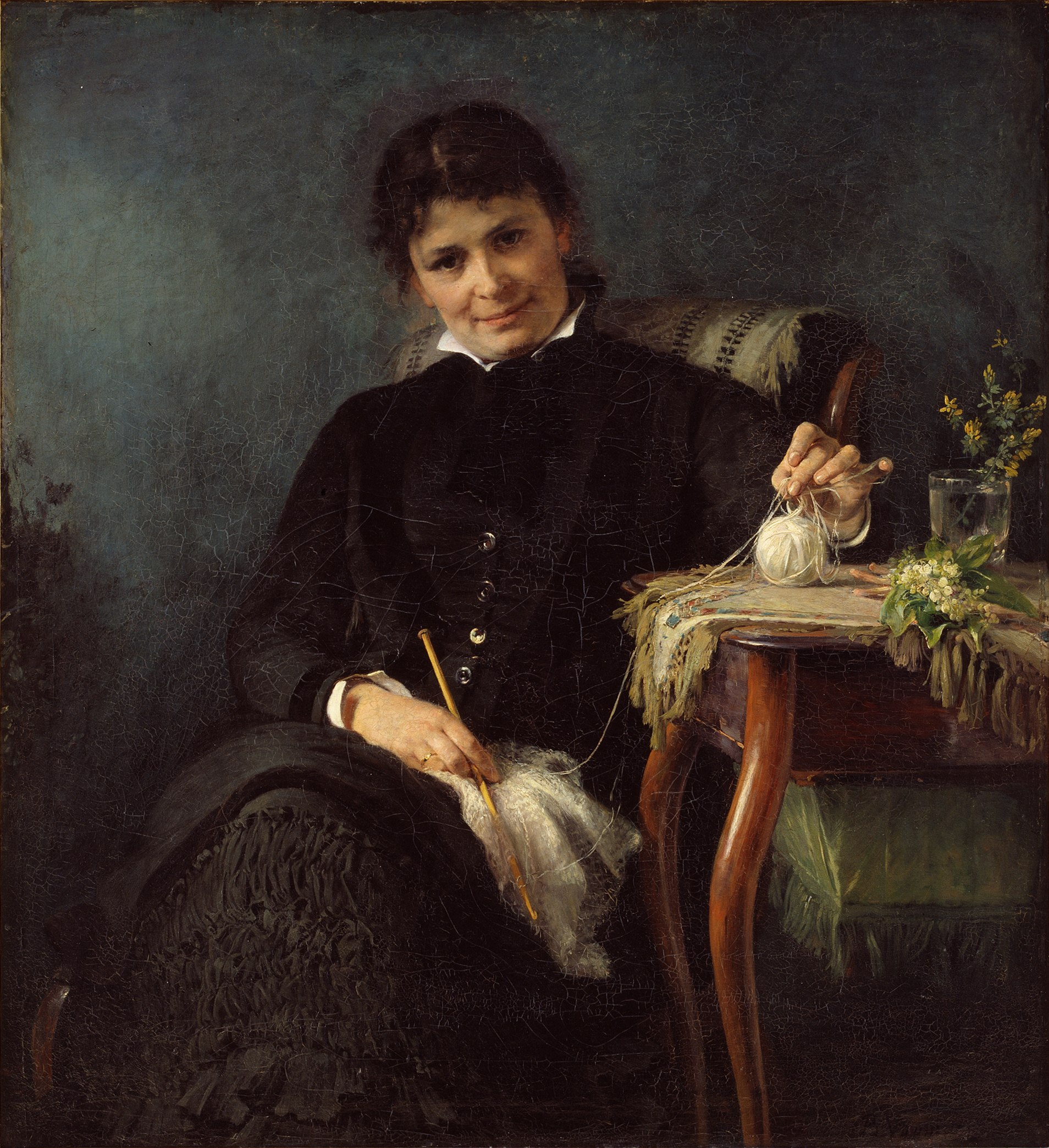 Берта Вегманн. Портрет госпожи Анны Зеекамп (сестра художницы). 1882. Холст, масло.