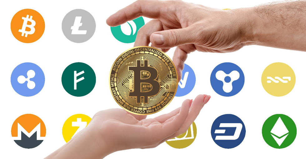 Cryptocurrency logos